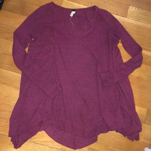 Free People Top Tunic in Berry Color